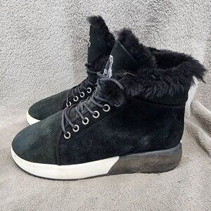 AU&MU Shoes Womens Size 7 Taurus Series Black Suede Lace Up Ankle Winter Boots